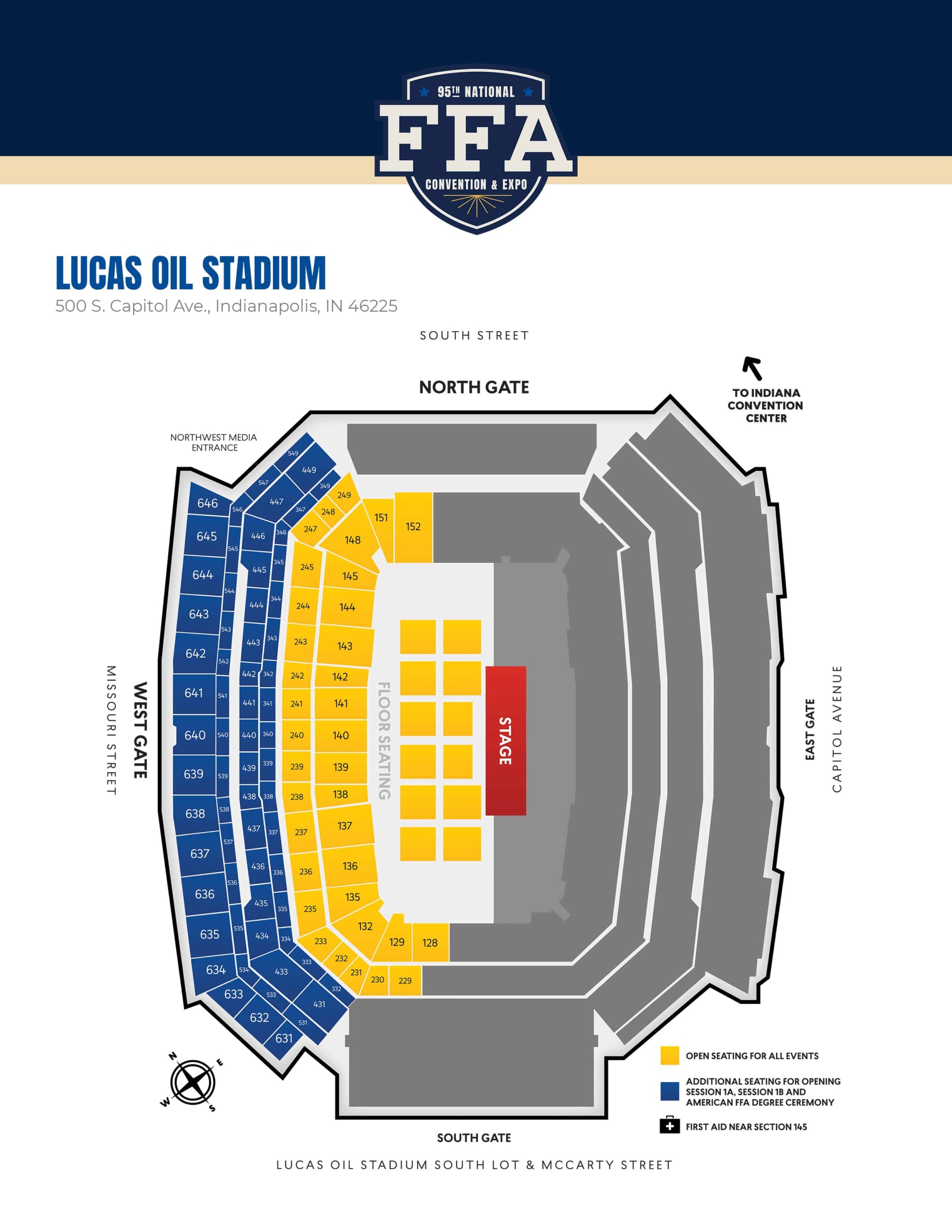 Lucas Oil Stadium Map