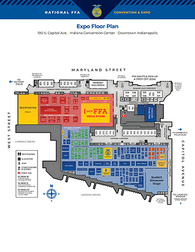 Indiana Convention Center - Exhibitor Floor Plan Map